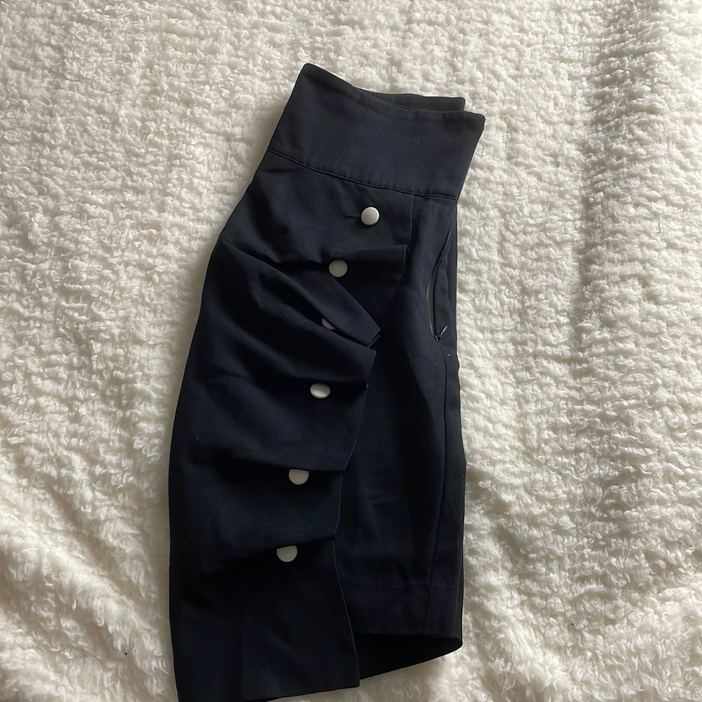 By Francine Scrunched Pencil Skirt in Black- Size Small